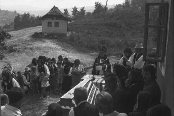 Ádám István "Icsán" temetése. Szék, 1980.