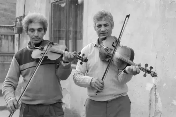 Ádámosi zenészek: Didi István és Kozák József (1996 körül)